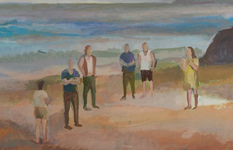 Artist Terry Matassoni - Paintings - Drama on the beach (2019)