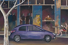 Artist Terry Matassoni - Paintings - Coffee house (2010)