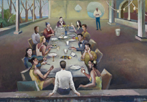 Artist Terry Matassoni - Paintings - Dinner party (2021)