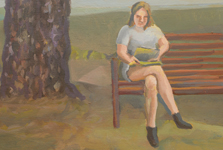 Artist Terry Matassoni - Paintings - Girl reading (2015)