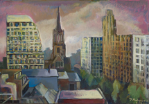 Artist Terry Matassoni - Paintings - Melbourne CBD I (2021)