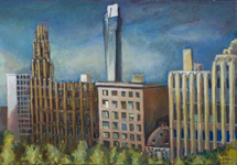 Artist Terry Matassoni - Paintings - Melbourne CBD II (2020)