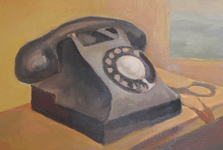 Artist Terry Matassoni - Paintings - Old phone (2015)