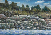 Artist Terry Matassoni - Paintings - Rocky landscape (2021)