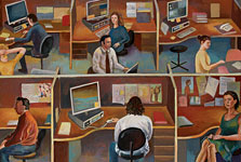 Artist Terry Matassoni - Paintings - Working back (2007)