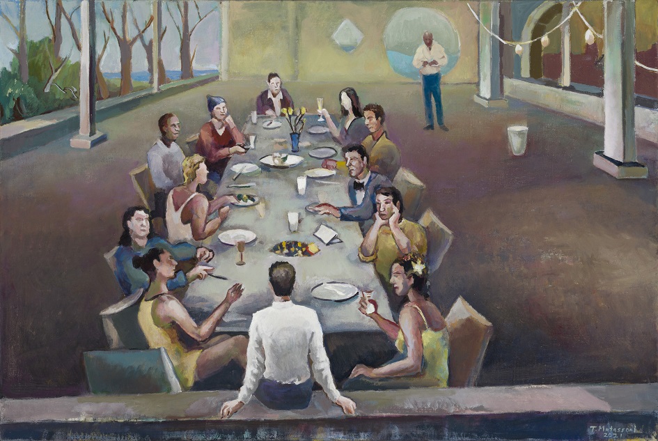 Artist Terry Matassoni - Paintings - Dinner party