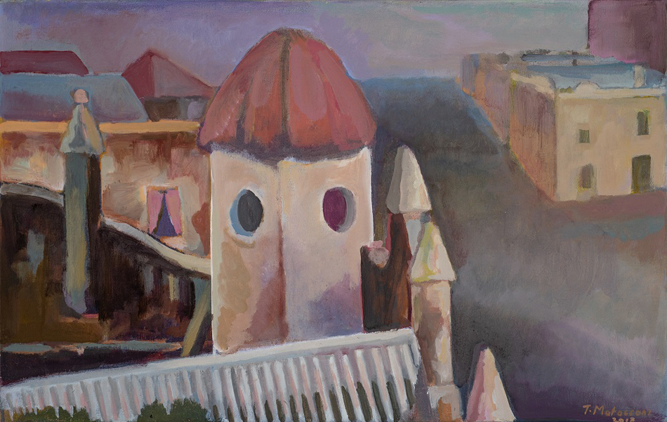 Artist Terry Matassoni - Paintings - Rooftop Fitzroy