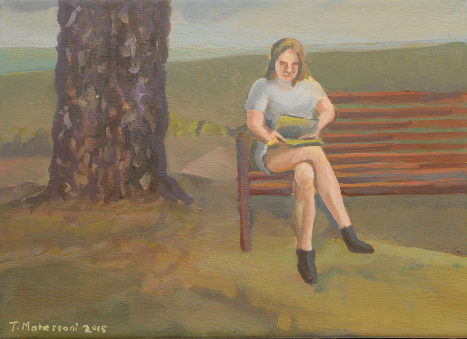 Artist Terry Matassoni - Paintings - Girl reading