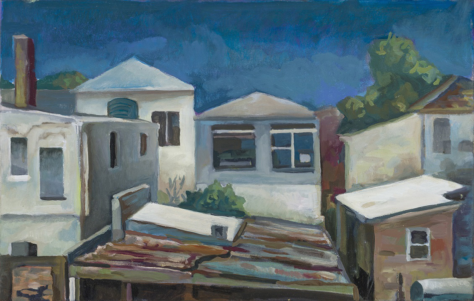 Artist Terry Matassoni - Paintings - North Melbourne view from a friend's house