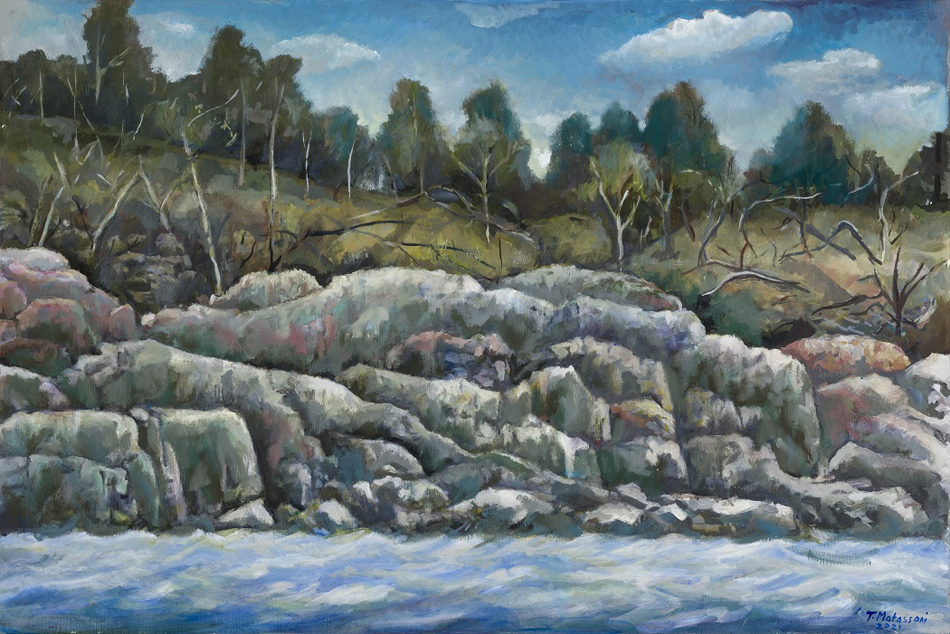 Artist Terry Matassoni - Paintings - Rocky landscape