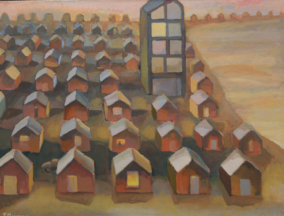 Artist Terry Matassoni - Paintings - Suburban invasion