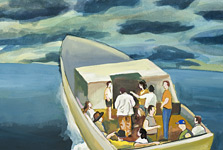 Artist Terry Matassoni - Works on paper - The boat ride (2010)