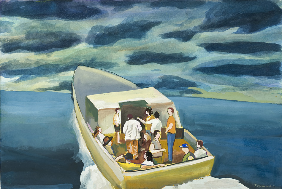 Terry Matassoni - Works on paper - The boat ride